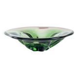 Bol en verre artistique de Frantisel Zemek pour la verrerie de Mstisov, Tchécoslovaquie