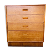 Scandinavian 4-drawer teak chest of drawers by Kempkes 1960s
