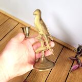 Candlestick brass bird