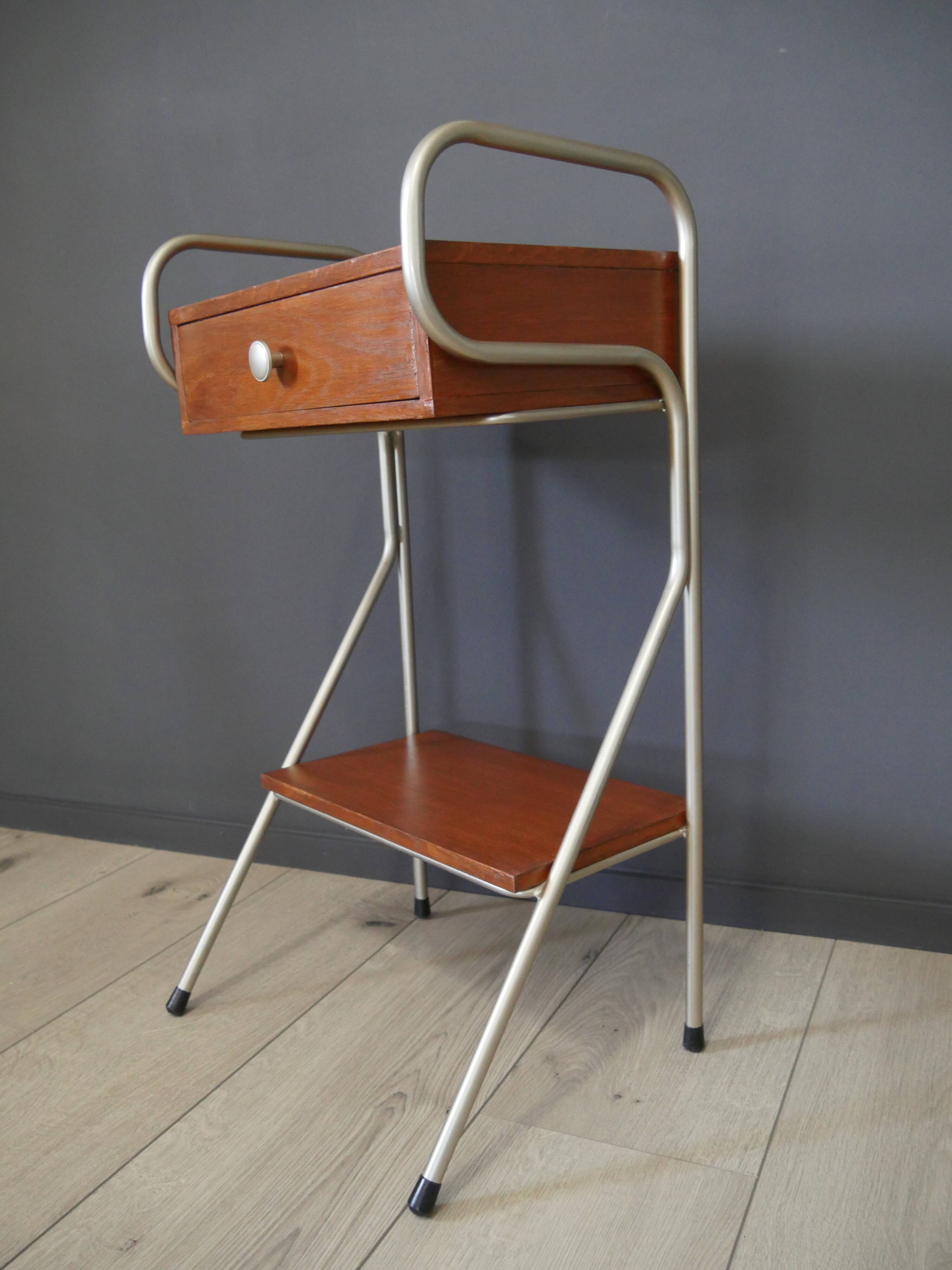 Vintage bedside table jacques hitier style