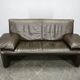 Jori Dark Brown Leather Two Seat Sofa, Belgium, 1990s