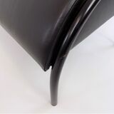 COR Zyklus leather armchair with ottoman by Peter Maly