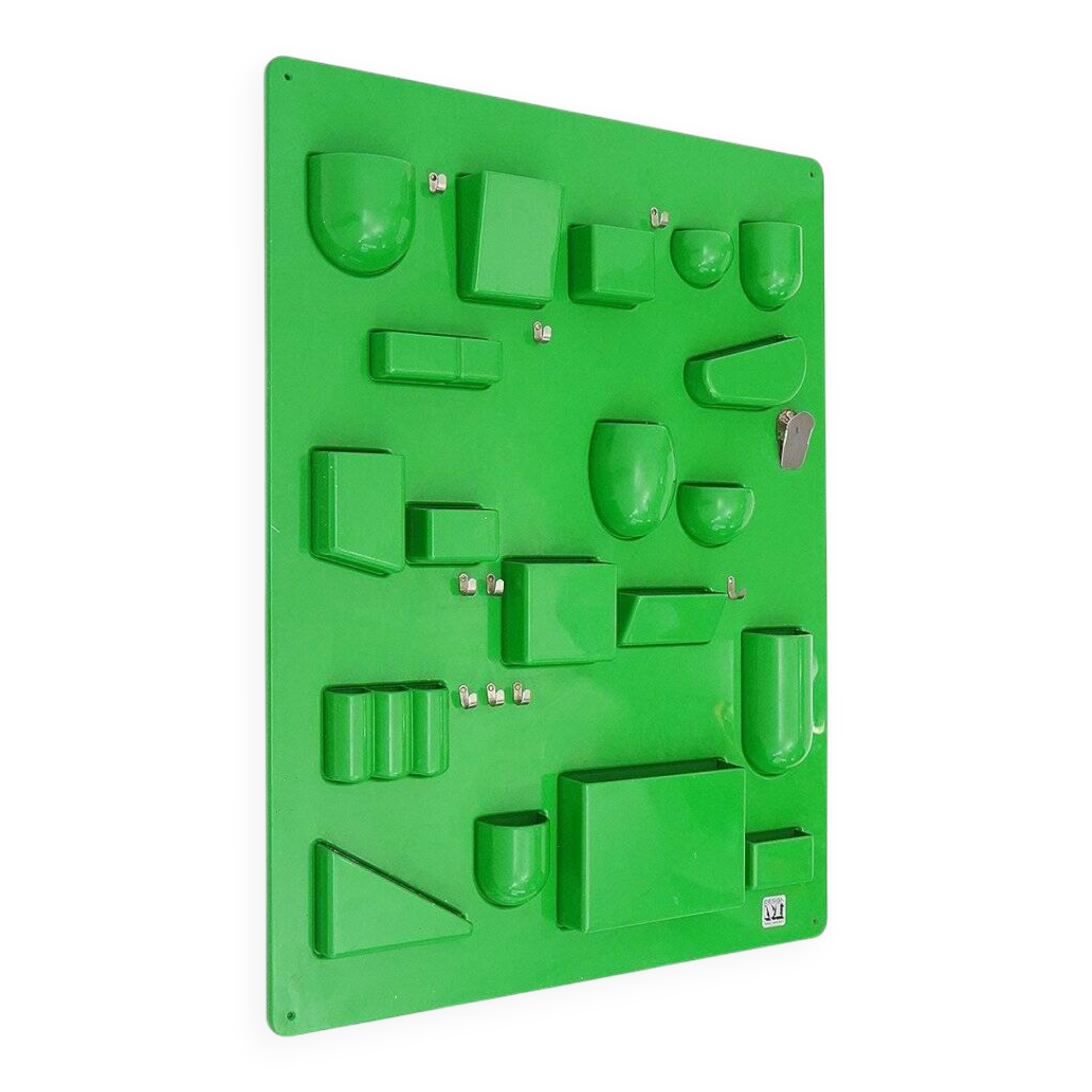 Wall organiser Utensilo green by Dorothee Becker-Maurer for Design M, 1970s