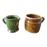 Ceramic miniatures, pot and pitcher