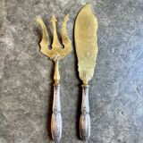 Silver and gilt fish serving cutlery no. 1