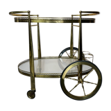 Dessert trolley rolling 1970 golden brass