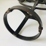 Brutalist wrought iron candlestick
