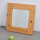 Vintage Scandinavian Square Pine Mirror, 1970s