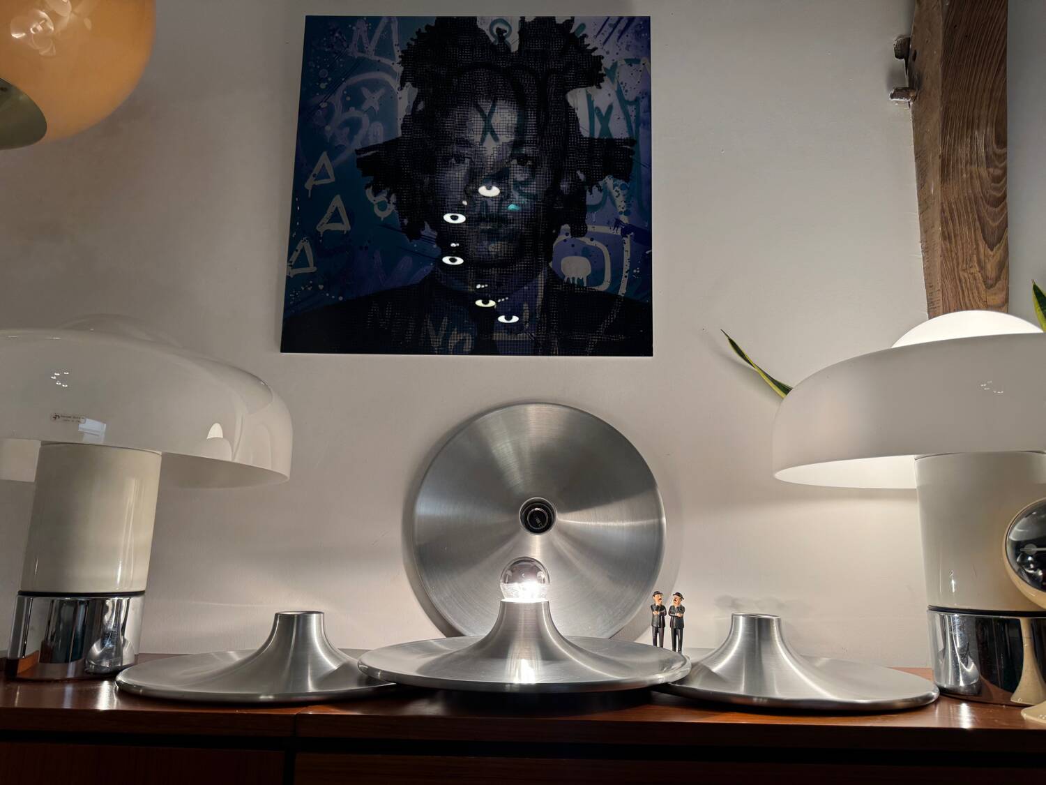 Modernist silver wall light(s)