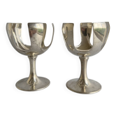 Vintage RARE Pair Of F. Neumann Solinger Silver Plated Fruit Serving D