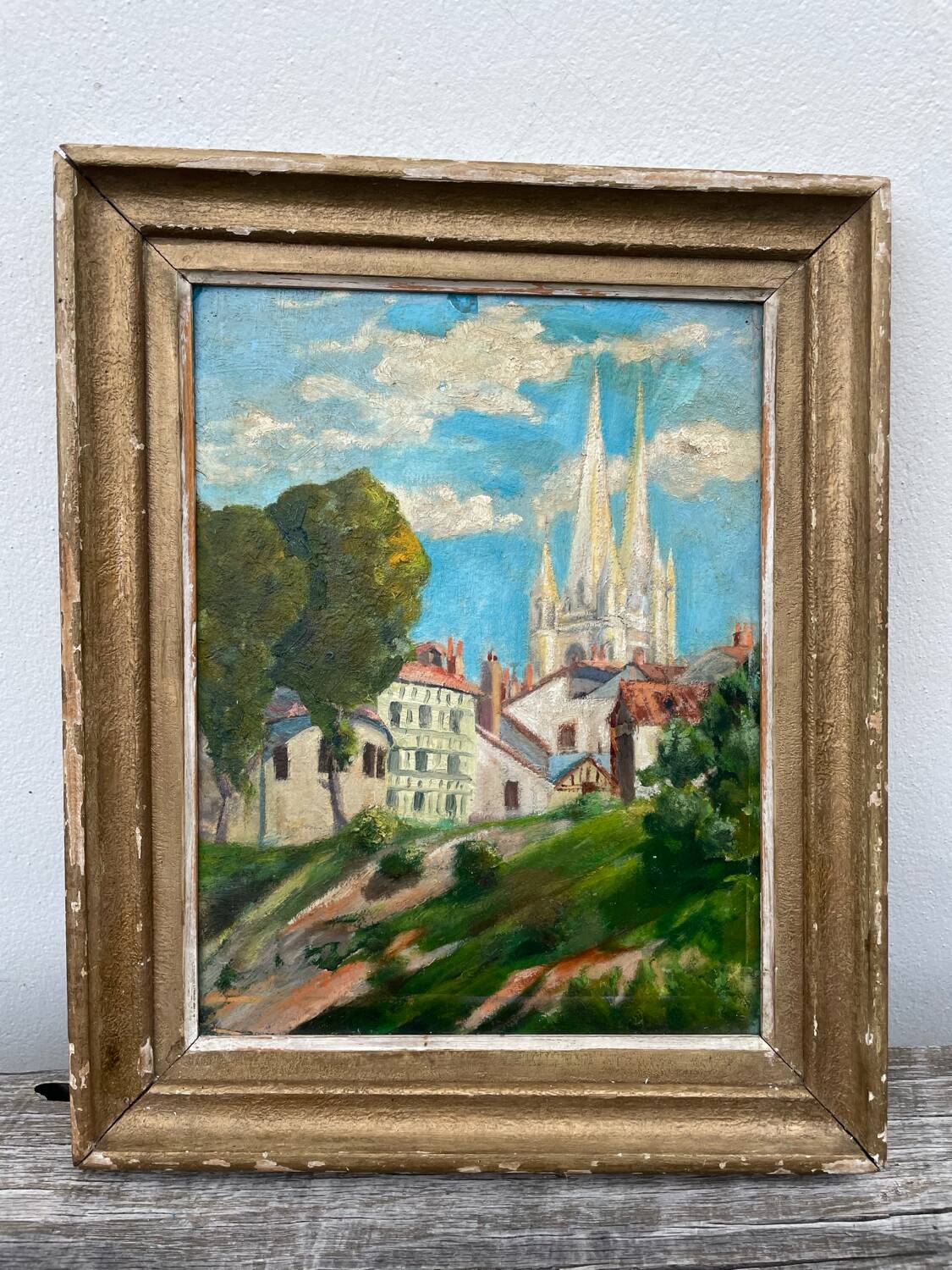 Bayonne Basque oil painting