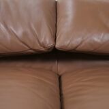 Cassina Maralunga 2 seater in mocca colored leather