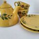 Swedish tea service Christineholm 1970s yellow