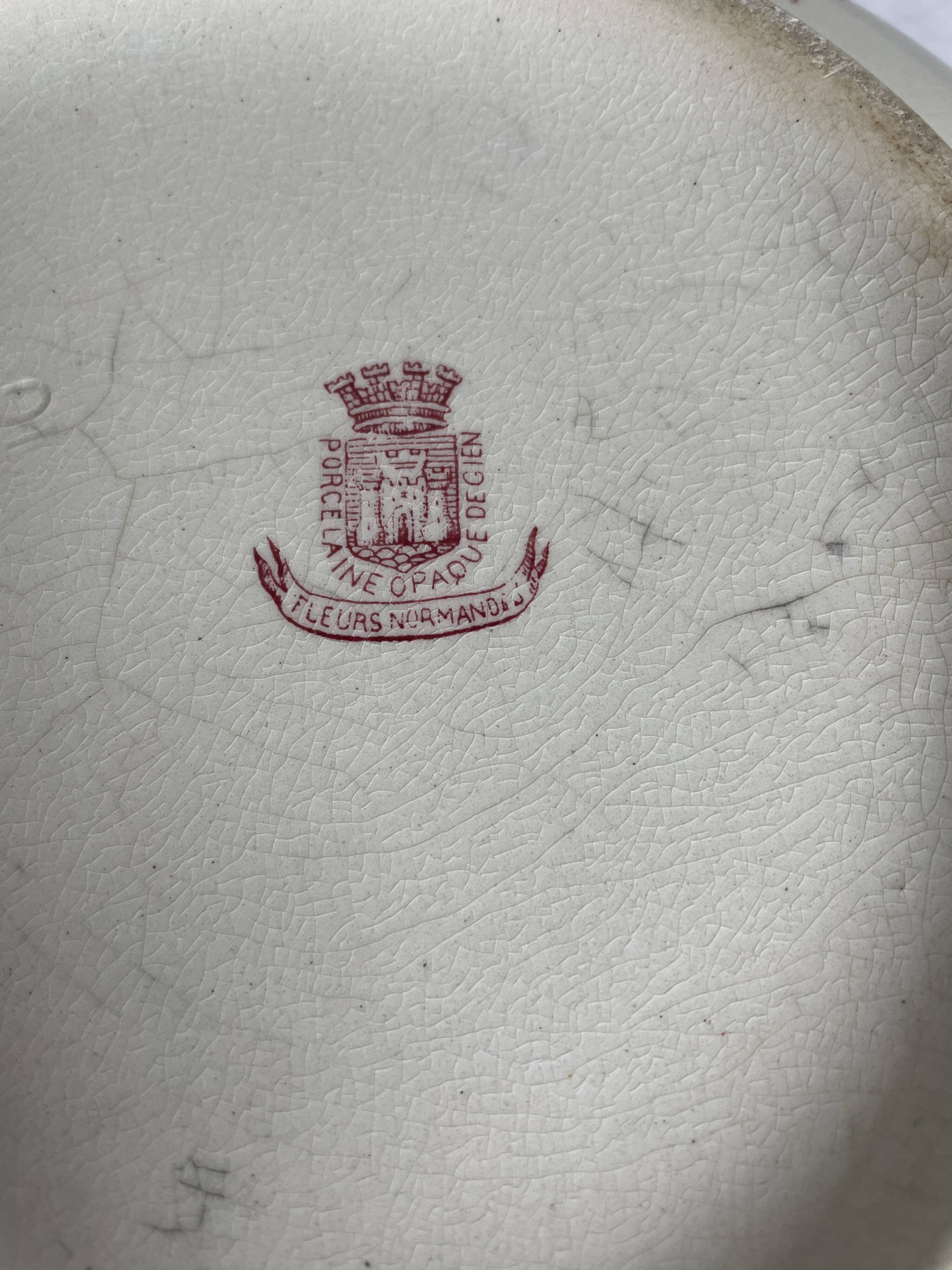 Gien porcelain serving dish, Normandy Flowers model