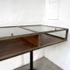 Oak and brass-mounted display cabinet on legs – Circa 1950