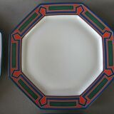 6 assiettes plates coquet forme lotus modèle orénoque