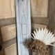 Old-fashioned patinated wooden pediment