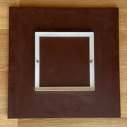 Mirror 1970 in glass smoked modernist square shape