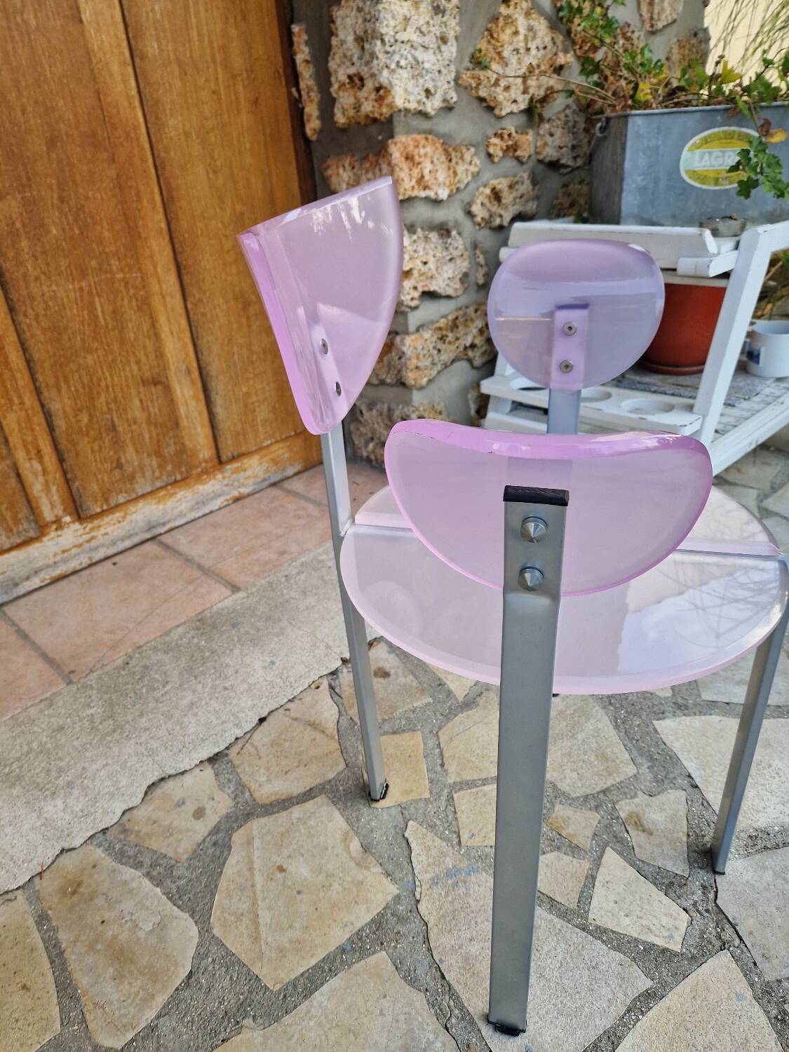 Chaises en plexiglas Piretti vintage