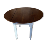 19th century round cherry table with flaps