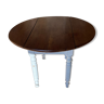 19th century round cherry table with flaps