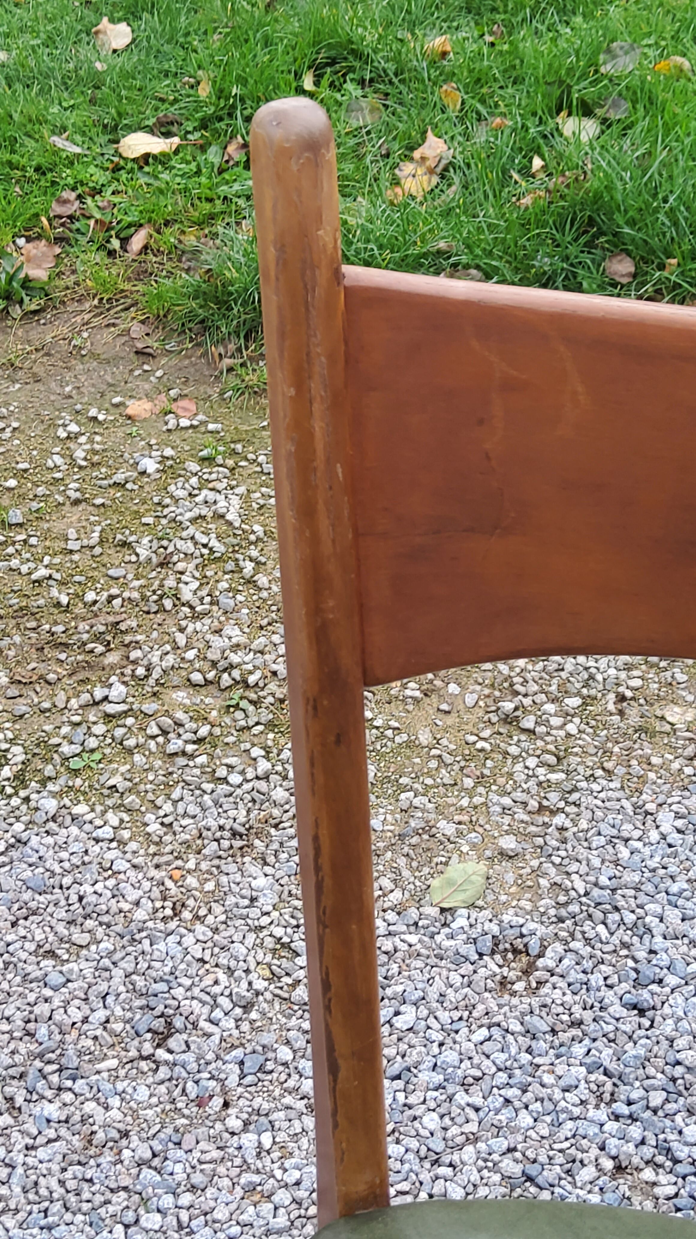 Pair of 50's Scandinavian style mahogany chairs