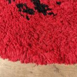 Round carpet vintage 70s wool
