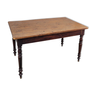 Table de ferme bistrot ancienne style Louis Philippe