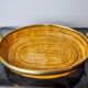 Rattan and brass tray, Italy, 1970