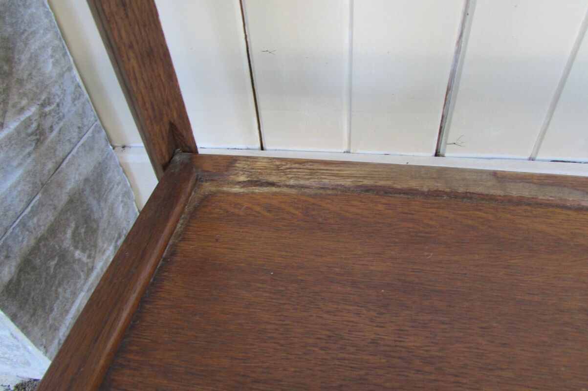 Pedestal table, late Art Deco tea table, 50-60 oak