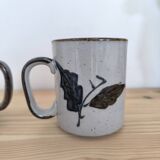 Paire de Mugs en grès vernissé 1970