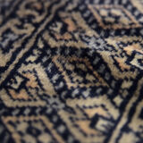 Vintage pakistani hand-woven oriental blue bukhara rug from ikea, 1960s