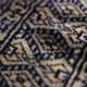Tapis vintage pakistanais noir bleu oriental bukhara d’ikea, années 1960