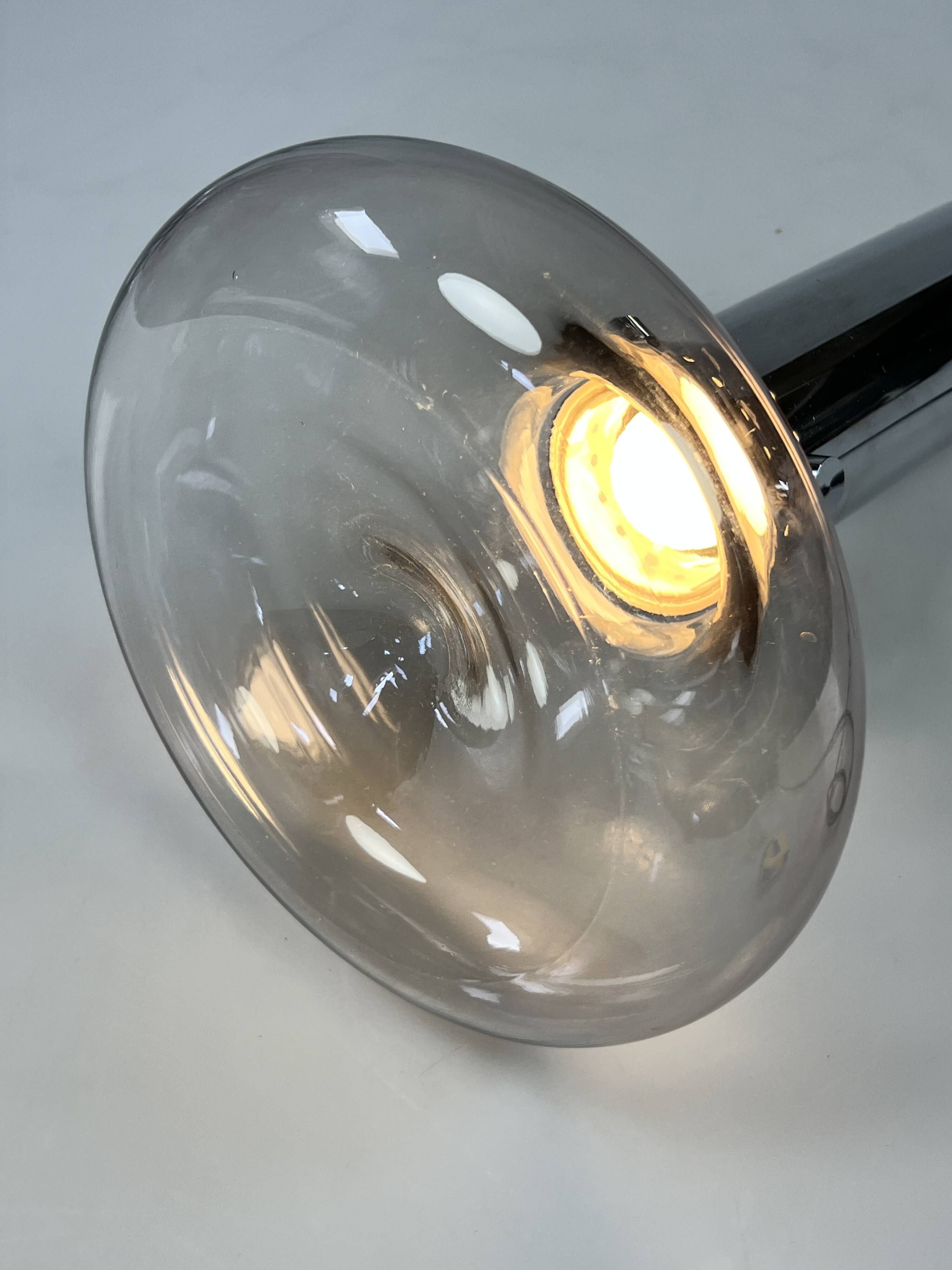 Vintage Space Age Pendant Lamp, Herbert Proft, Glashütte Limburg