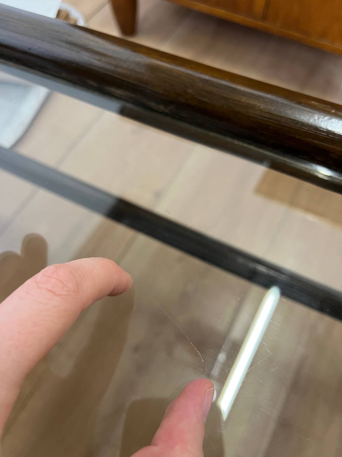 1970s bamboo coffee table with integrated magazine rack