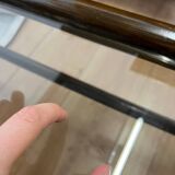 1970s bamboo coffee table with integrated magazine rack