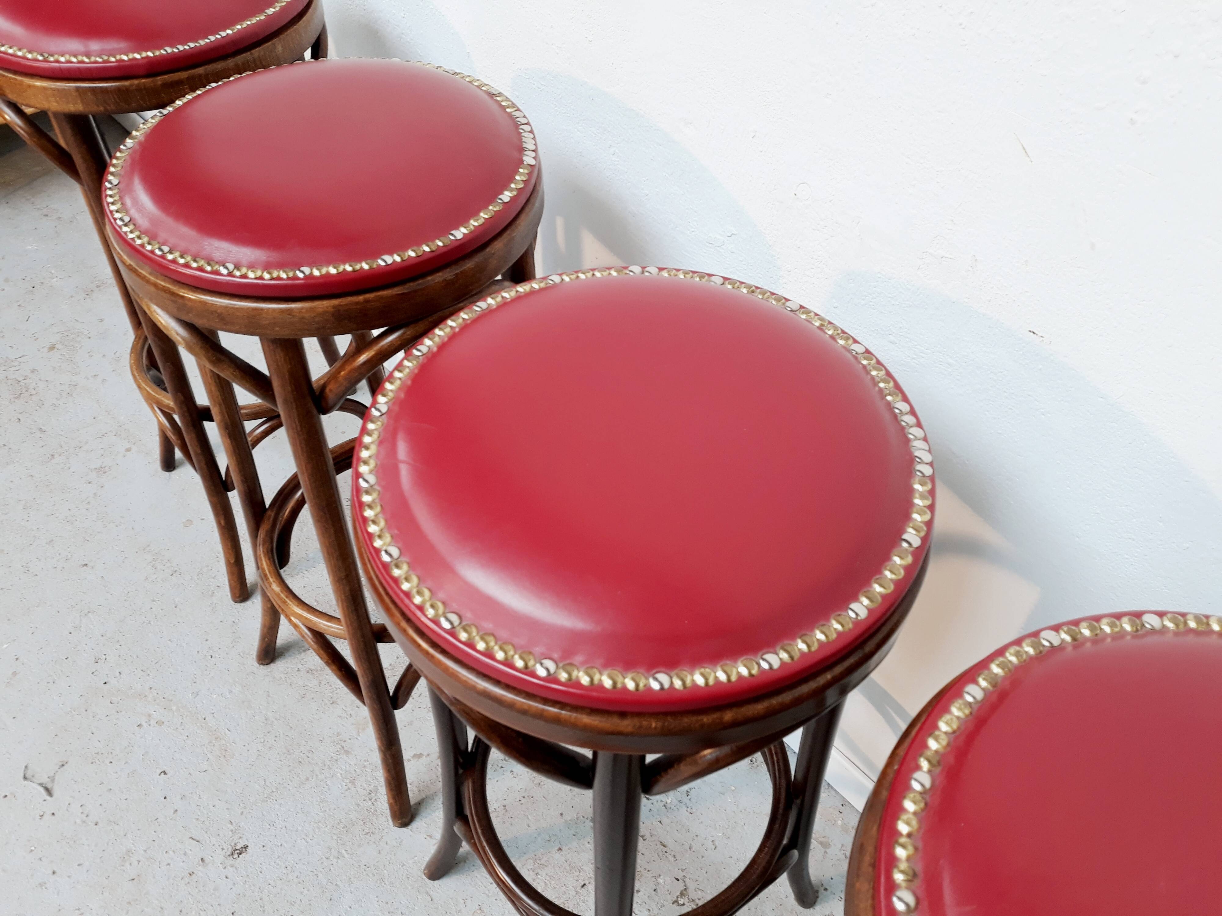 Set of 4 vintage bistro stools