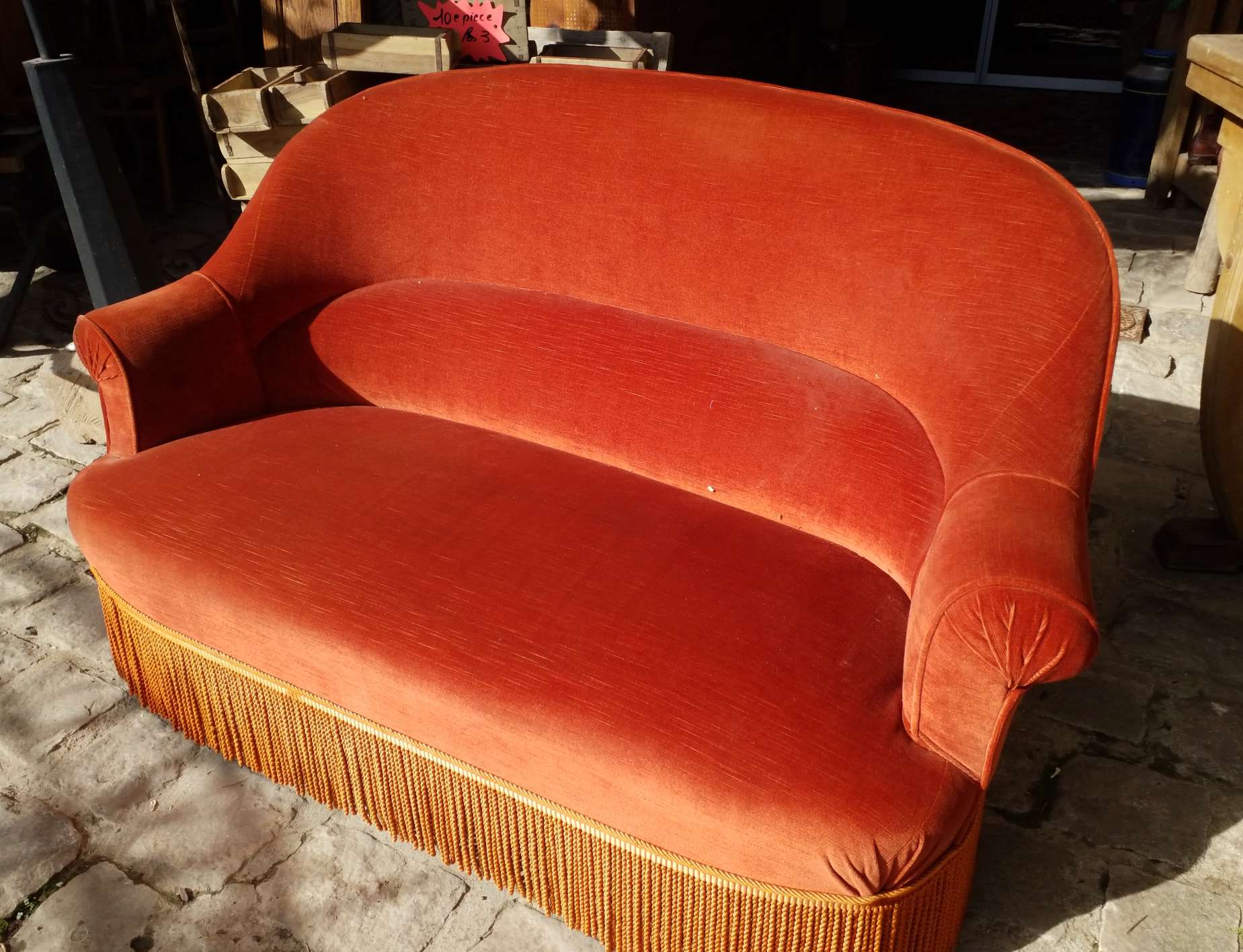 Velvet sofa