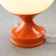 Lampe de table vintage orange en métal et opaline, italie, années 70