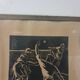 Linogravure tennis art déco vintage