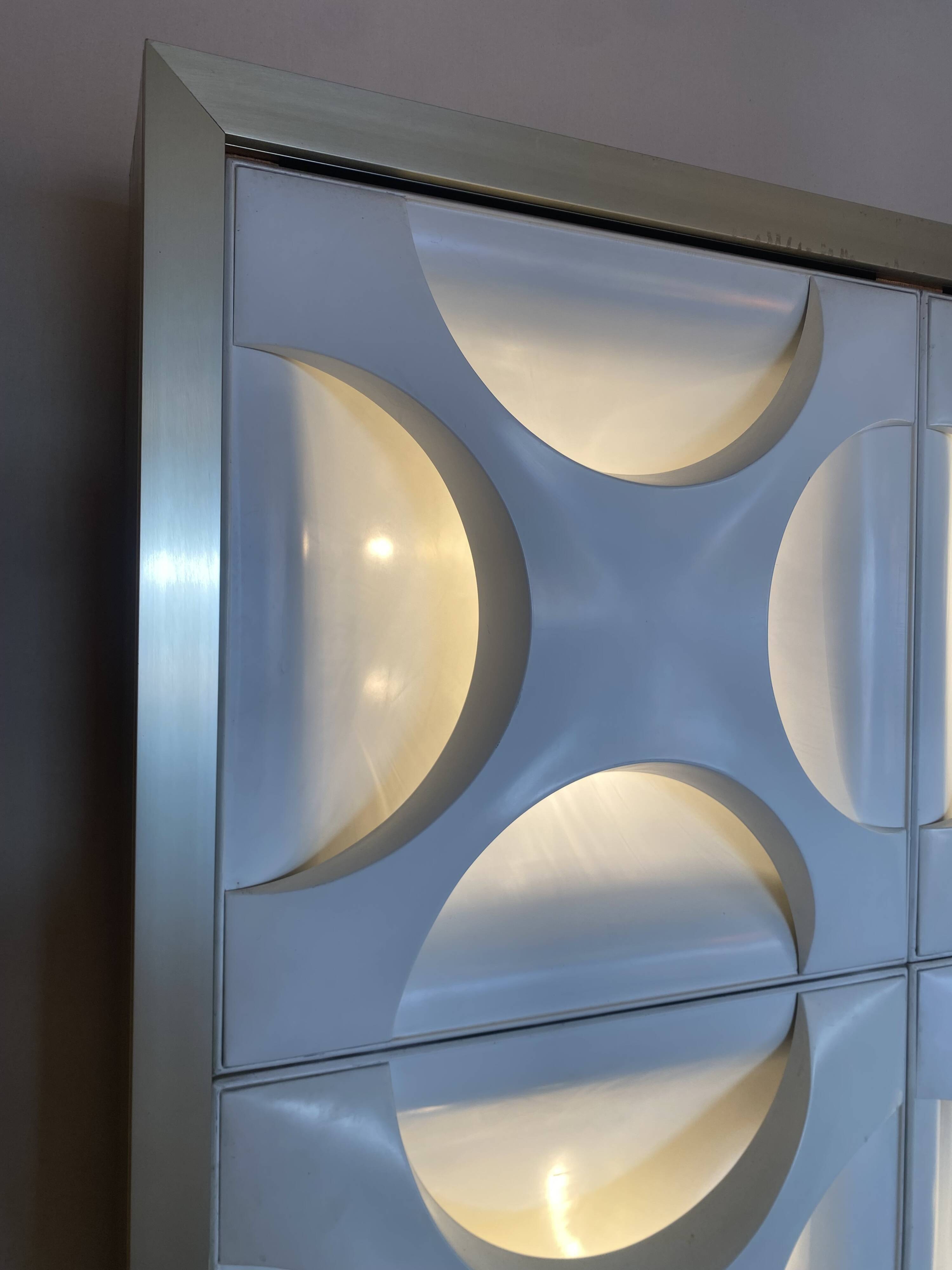 Decorative light panels. Oyster light by Rolf Krüger, 1960s, Set of 15