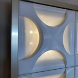 Decorative light panels. Oyster light by Rolf Krüger, 1960s, Set of 15