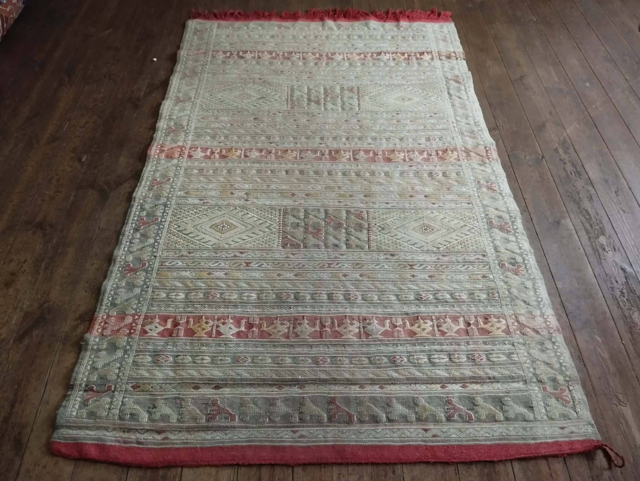 Handmade Berber Kilim Zemmour 187x115cm