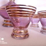 Schneider, Paris - Art Deco liqueur service in lilac tinted glass