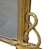 Miroir de cheminée victorien en bois doré 126x91cm