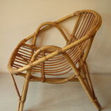 Fauteuil d'enfant en osier bambou rotin déco chambre bébé