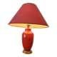 Vintage ceramic table lamp with a lacquered finish, golden potiche base and brass.