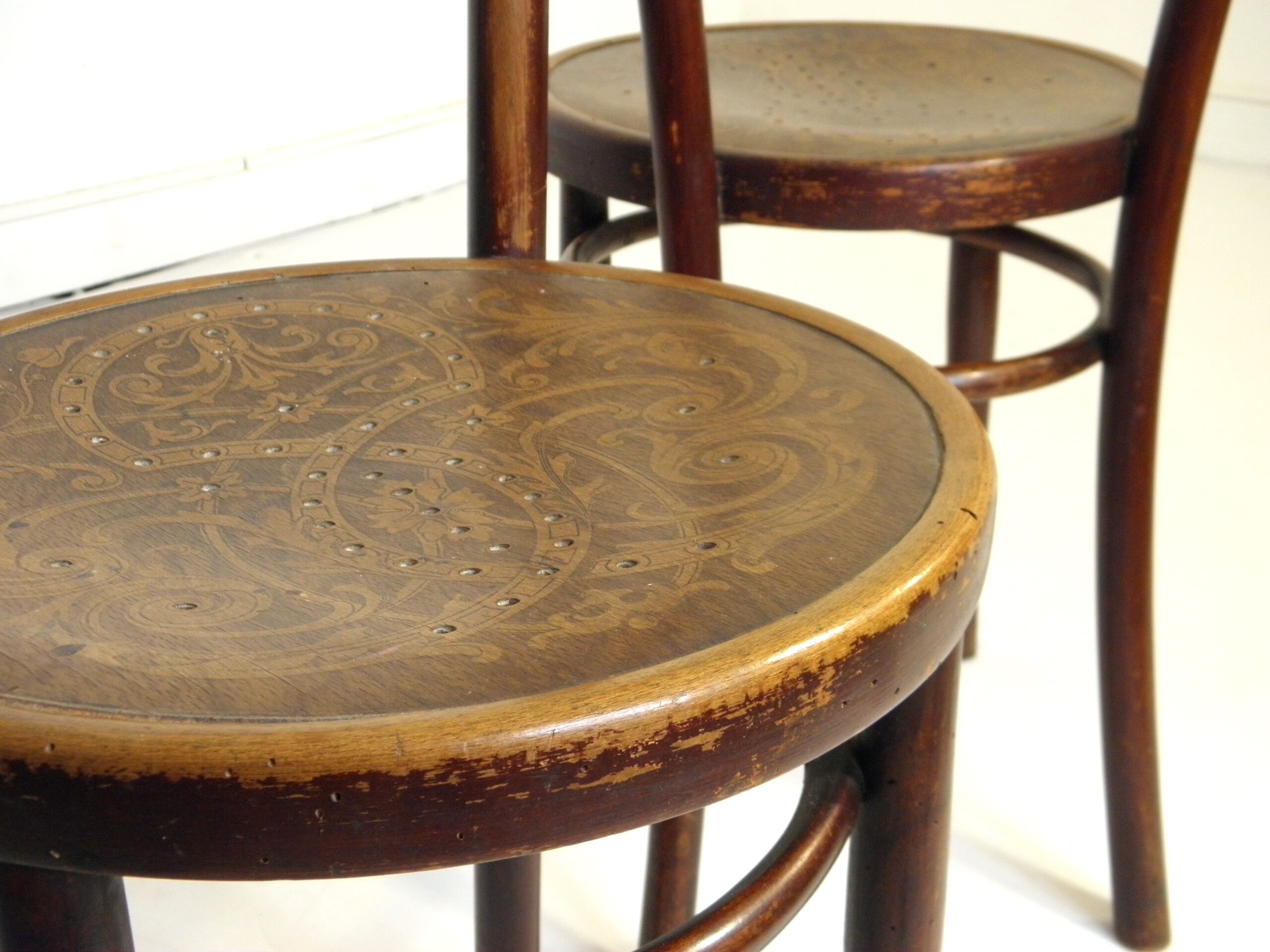 Pair of chairs Bistro Kohn, Austria 1900.