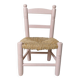 Old wooden straw chair for children