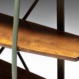 Bakery Display Rack with Iron Frame and Oak Shelves, France, 1920s